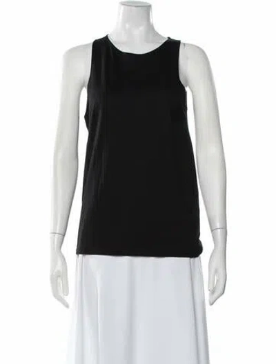 Pre-owned Loulou Studio Crew Neck Sleeveless Top In Black