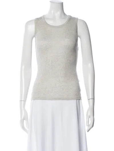 Pre-owned Loulou Studio Crew Neck Sleeveless Top In Neutral