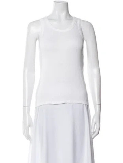 Pre-owned Loulou Studio Crew Neck Sleeveless Top In White