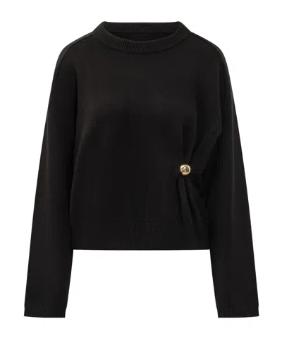 Loulou Studio Crew Neck Sweater In Black