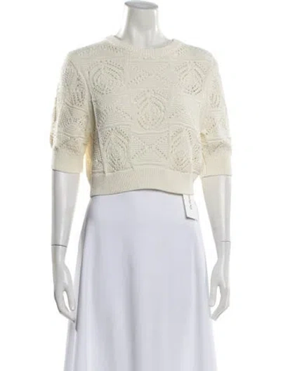 Pre-owned Loulou Studio Crew Neck Sweater In White