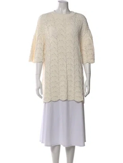 Pre-owned Loulou Studio Crew Neck Sweater In White