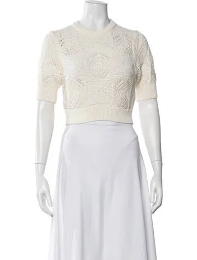Pre-owned Loulou Studio Crew Neck Sweater In White
