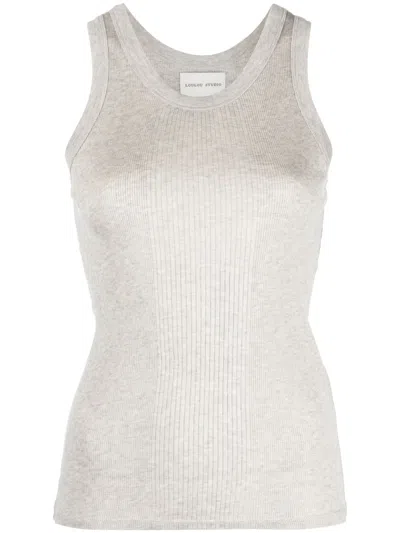 Loulou Studio Crew Neck Top In Grau
