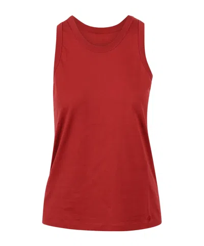 Loulou Studio Crew Neck Vest In Red