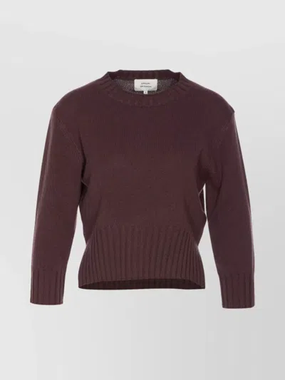 Loulou Studio Crewneck Knitwear Long Sleeves In Brown