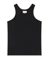 Loulou Studio Crewneck Sleeveless Tank Top In Black