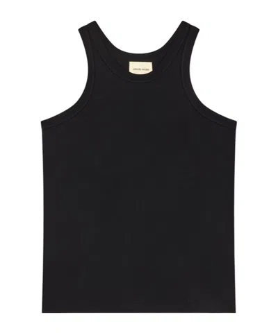 Loulou Studio Crewneck Sleeveless Tank Top In Black