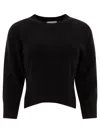 Loulou Studio Cropped Black Cashmere Knitwear In Black