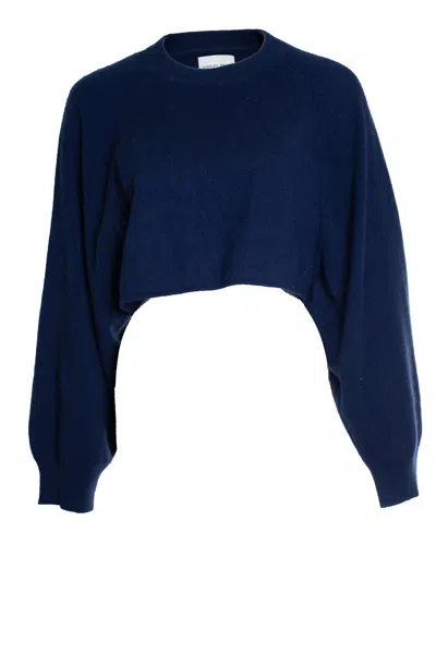 Loulou Studio , Cropped Cashmere Sweater In Blue