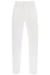 Loulou Studio Cropped Straight Cut Jeans In Bianco