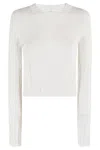 Loulou Studio Tinos Cropped Sweater In Ivory