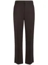 Loulou Studio Cropped Trousers In Brown