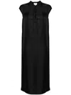 Loulou Studio Demeter Silk Kaftan In 黑色