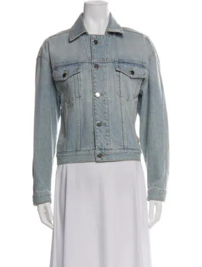 Pre-owned Loulou Studio Denim Jacket In Green