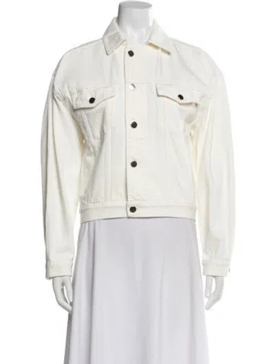 Pre-owned Loulou Studio Denim Jacket In White