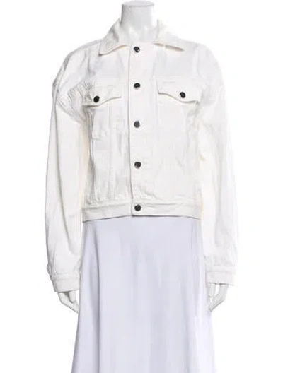 Pre-owned Loulou Studio Denim Jacket In White