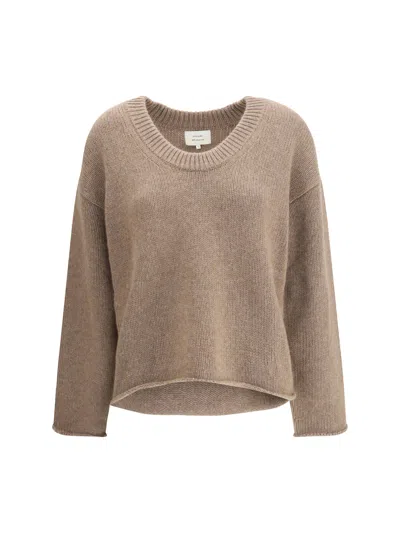 Loulou Studio Derry Plunging U Neck Sweater In Black