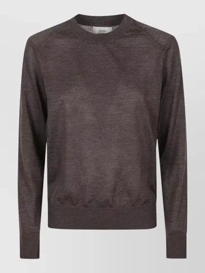 Loulou Studio Ditto Crew Neck Sweater Long Sleeves In Brown