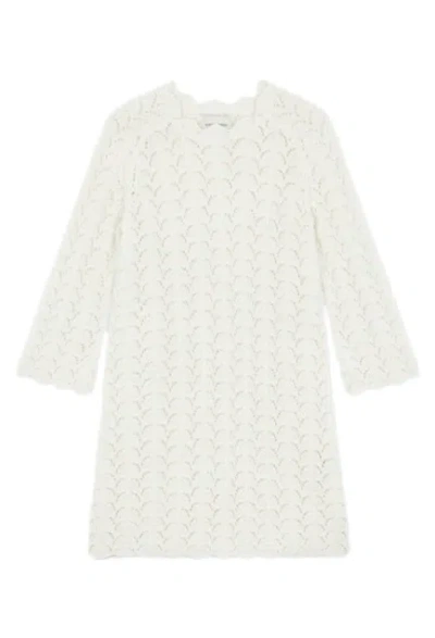 Loulou Studio Ditu Dress Woman Ivory In Cotton In White