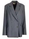 Loulou Studio Gray Donau Blazer In Fjord Grey