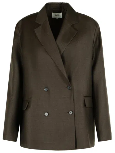 Loulou Studio 'donau' Brown Virgin Wool Blazer