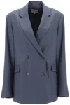 Loulou Studio Donau Double-breasted Blazer In Grey