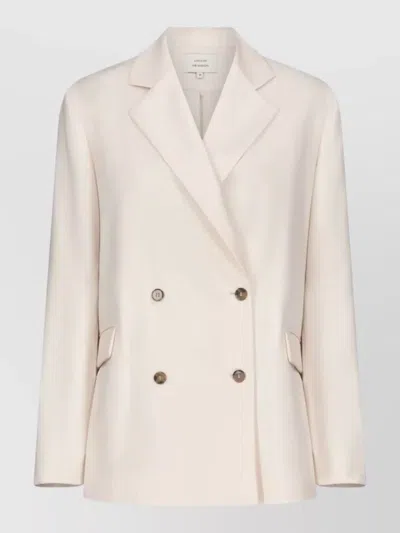 Loulou Studio Donau Tailored Double Breasted Jacket In White