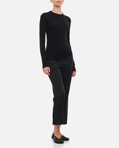 Loulou Studio Dorkas Slim Wool Pants In Black