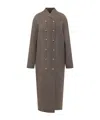 Loulou Studio Double-breasted Coat In Wool In Brown