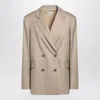 Loulou Studio Notched-lapel Double-breasted Blazer In Beige
