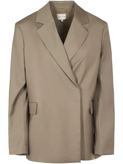 LOULOU STUDIO DOUBLE-BREASTED TAILORED JACKET WITH WIDE LAPELS
