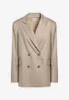 LOULOU STUDIO DOUBLE-BREASTED WOOL BLAZER