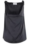 Loulou Studio Draped Sleeveless Top In Black