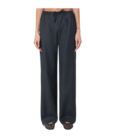 Loulou Studio Drawstring Casual Pants In Black