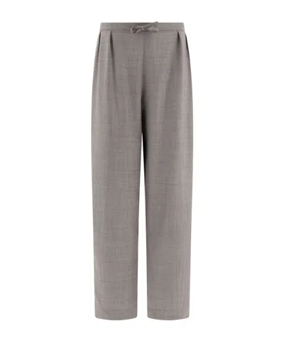 Loulou Studio Drawstring Casual Pants In Gray