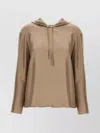 Loulou Studio Drawstring Detail Hooded Long Sleeve Relaxed Fit