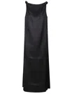 Loulou Studio Moun Draped Sleeveless Dress In Black