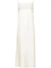 Loulou Studio Sulum Silk Midi Dress In Soft Vanilla