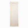 Loulou Studio Martial Midi Dress In Ivory Cotton In White