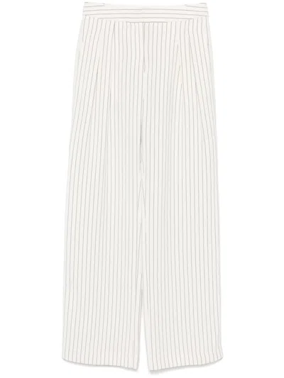 LOULOU STUDIO ECRU AYLA TAILORED TROUSERS
