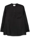 Loulou Studio Zamia Lace-up Silk-twill Blouse In Black