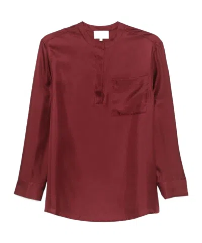 Loulou Studio Eden Blouse In Burgundy