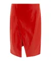 Loulou Studio Asymmetrical Red Lambskin Skirt In Red