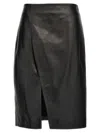 Loulou Studio Leather Midi Skirt