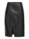 Loulou Studio Slit-detail Skirt In Black