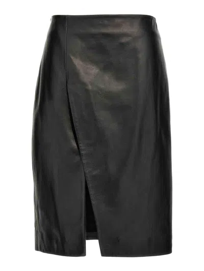 LOULOU STUDIO FALDA SEMILARGA - NEGRO