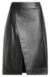 Loulou Studio Ekare Leather Midi Skirt In Black