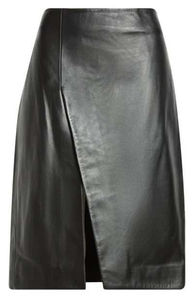 LOULOU STUDIO LOULOU DE SAISON EKARE SLIT LEATHER SKIRT