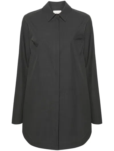 Loulou Studio Eknath Cotton Shirt Dress In Grey